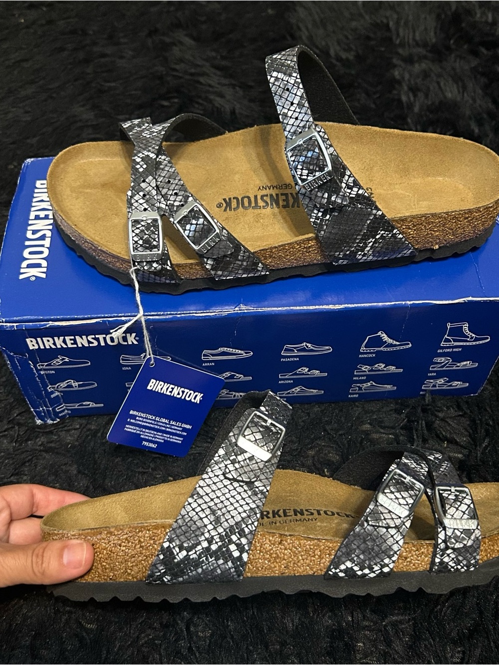 BIRKENSTOCK Franca snake skin print Python gladiator sandals shoes eur 40 new - Picture 8 of 9